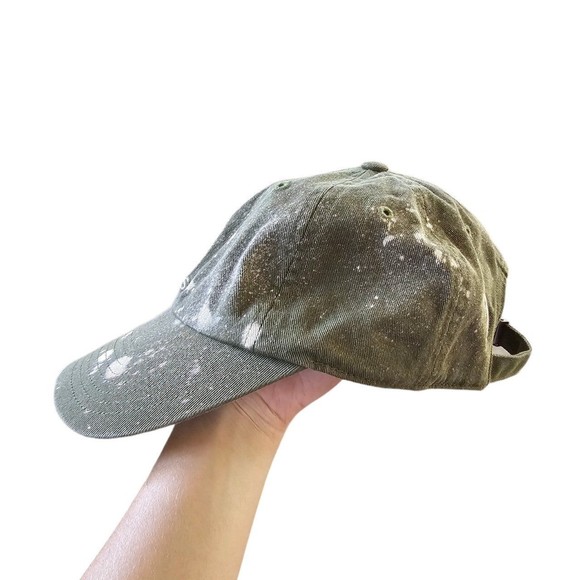Adidas Men's Adjustable One Size Fits All Green Splatter Hat - Picture 4 of 6